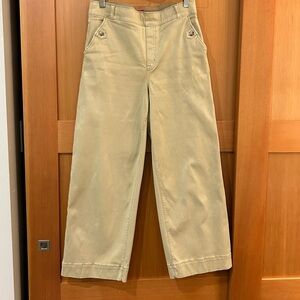 Spanx stretched twill cropped wide leg pants